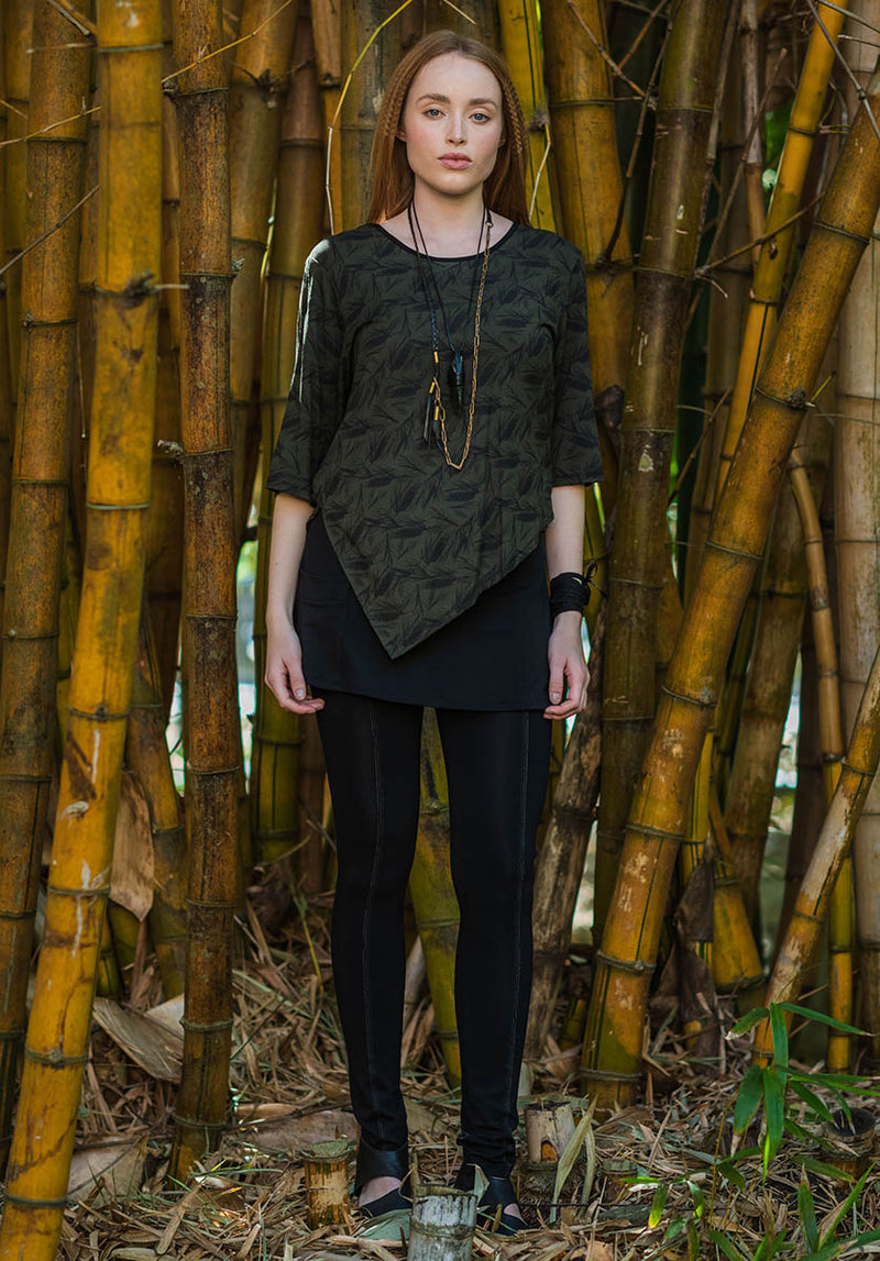 womens designer clothes, bamboo tops, screen printed top