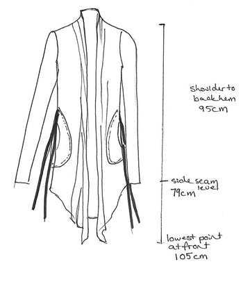 Elixir Cardi black merino wool