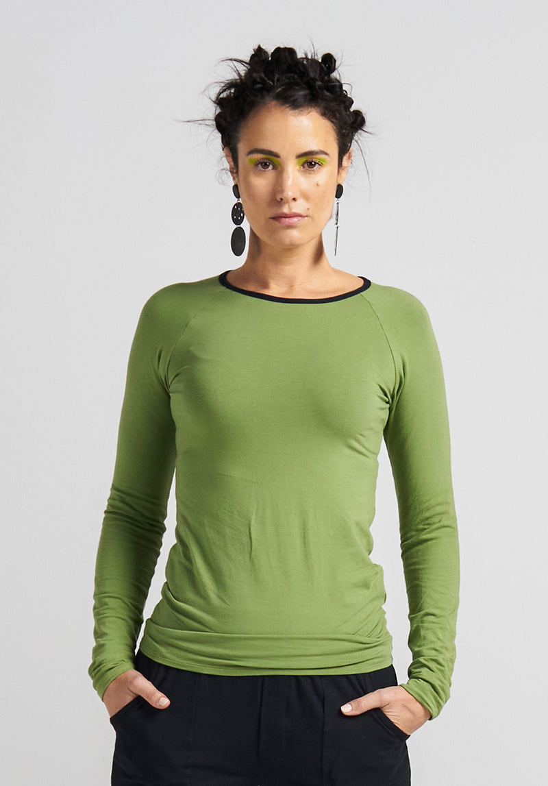 cotton loungewear, long sleeve top style, sustainable clothes online