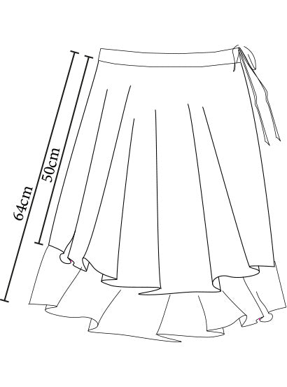Enigma skirt 2-tier all natural