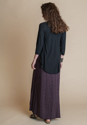 Ester cardi black superfine cotton