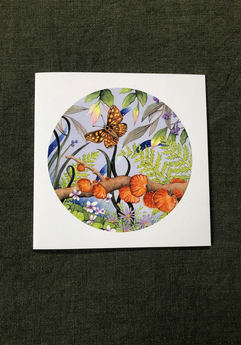 butterfly greeting card, made in australia