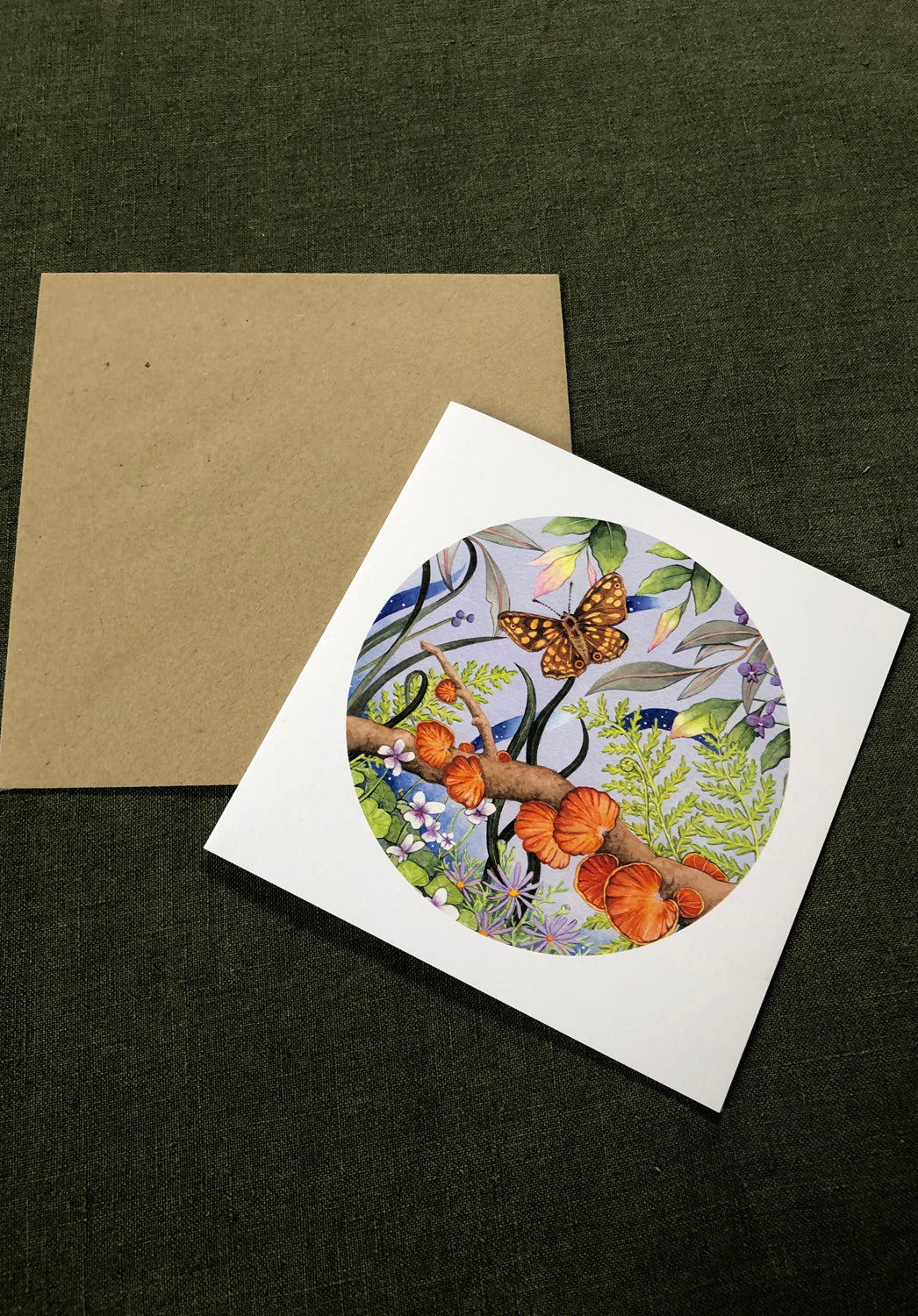 butterfly greeting card, made in australia