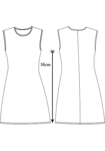 Josie tank dress black organic cotton