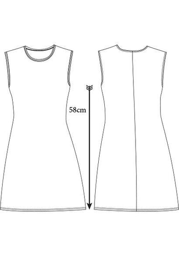 Josie tank dress indigo organic cotton