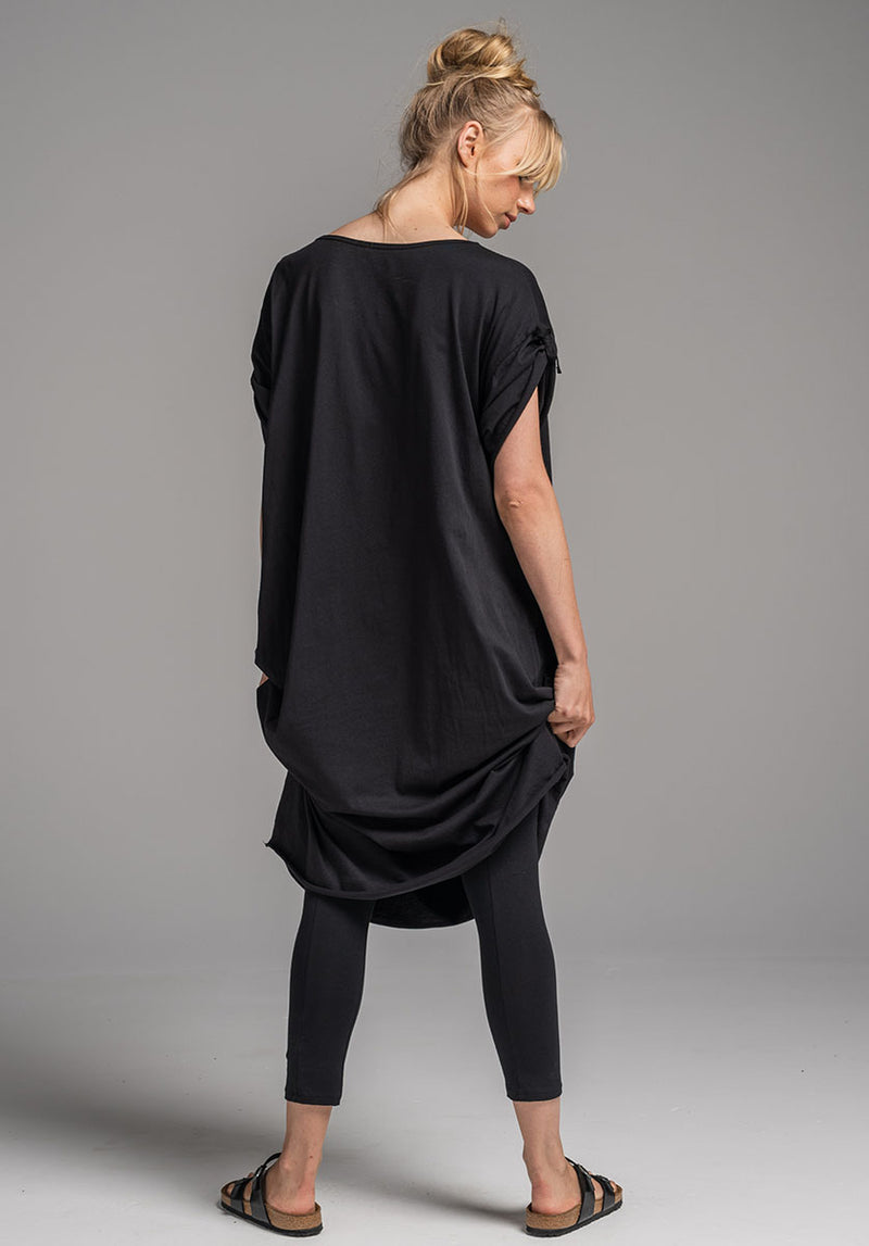 Lara 7/8 leggings black organic cotton