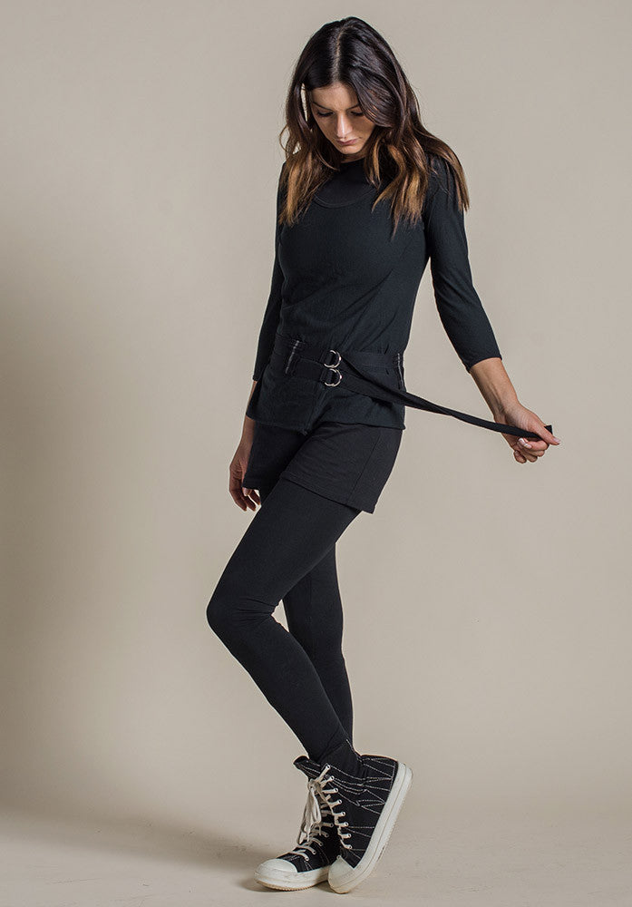 Lara long leggings black organic cotton