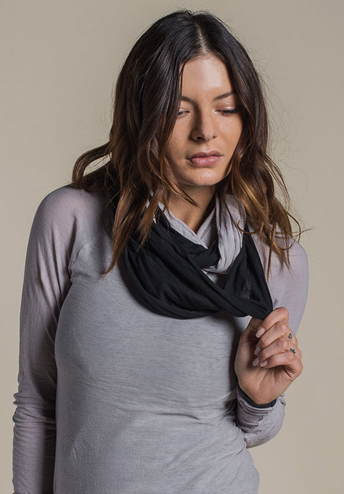 Loopy scarf black superfine cotton scarves Australia