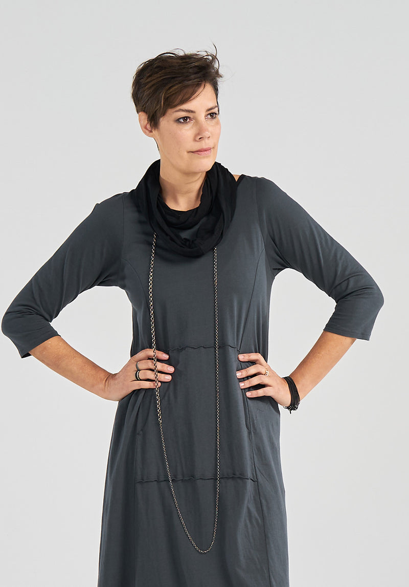 Loopy scarf black superfine cotton scarves Australia