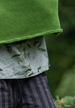 cotton yarns australia, knitwear online, green poncho 