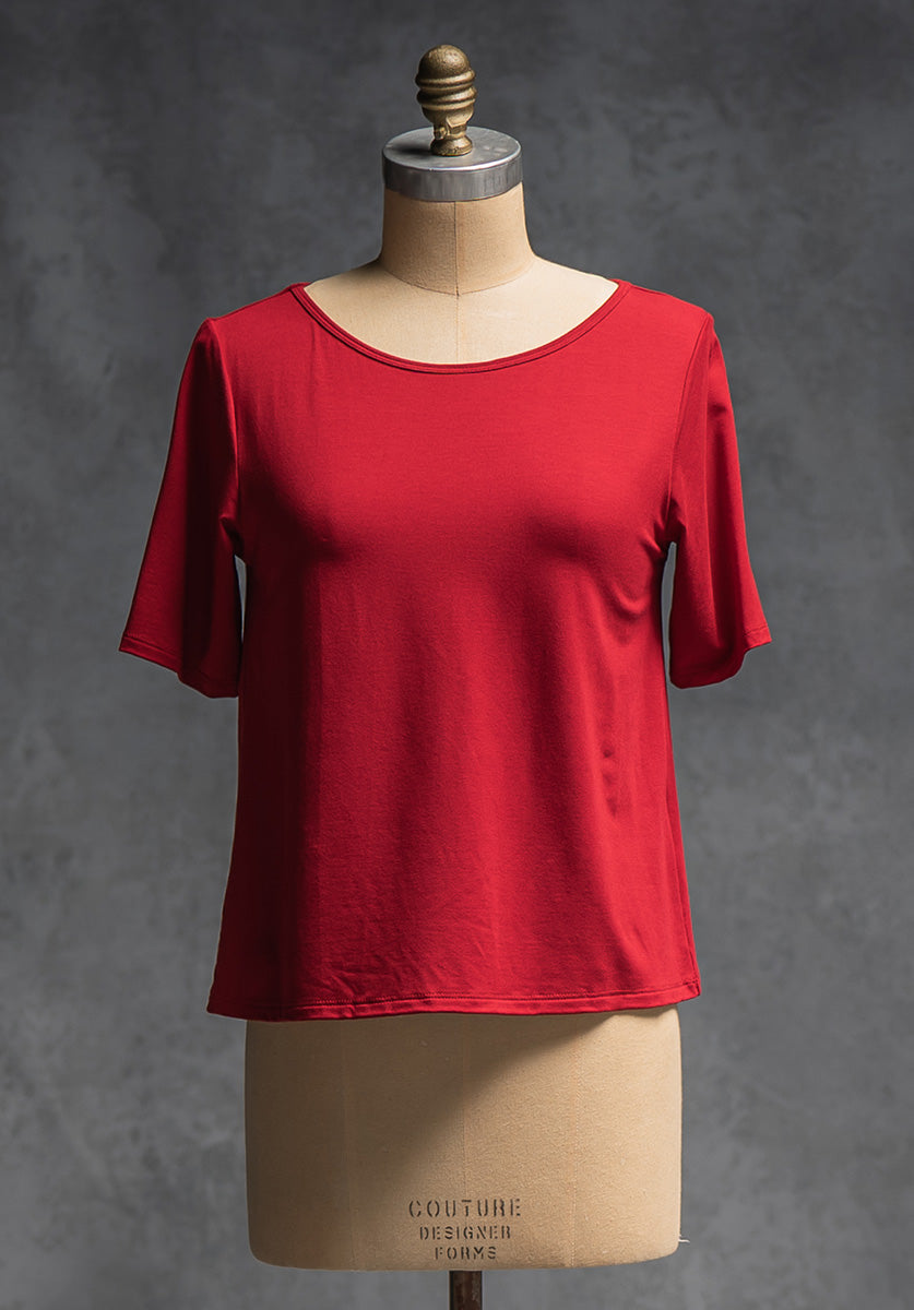 Lynne top ruby bamboo