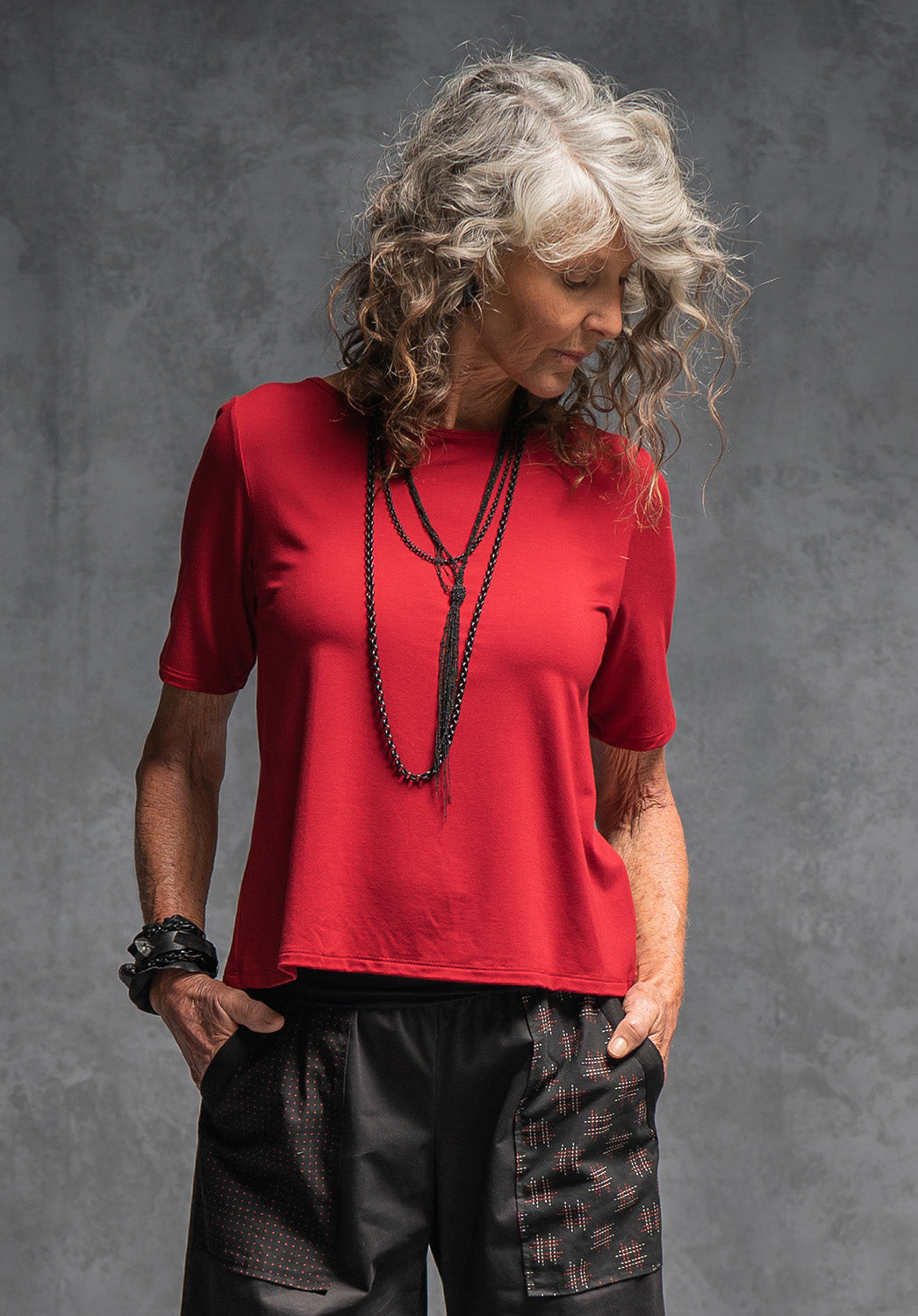 Lynne top ruby bamboo