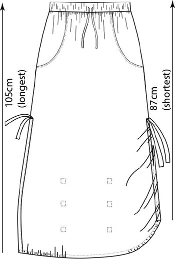 Marmalade skirt black Egyptian cotton