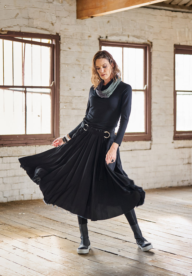 australian made black skirt, what is viscose fabric
