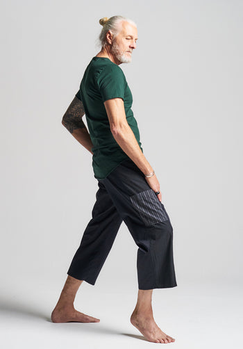 mens cotton pants, black casual clothing