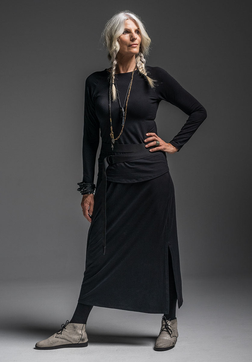 black bamboo skirt, australian made clothes, fashion designers