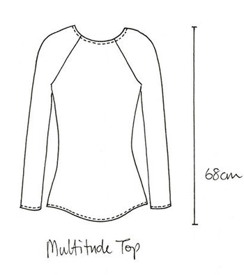 Multitude top black bamboo