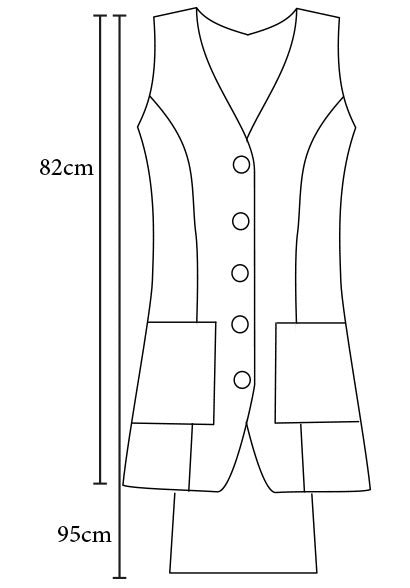 Mysteria vest black embroidered linen