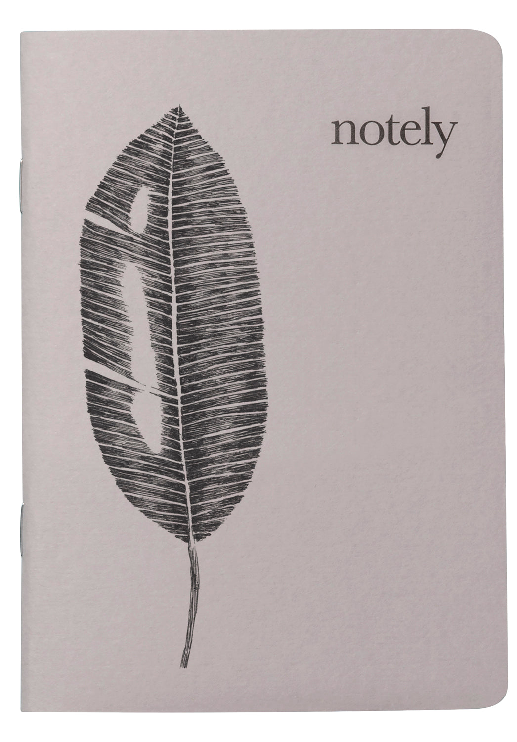 Leafy A6 Pocket Notebook (Set of 2) - Light Grey & Light Grey