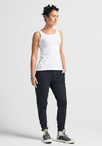 white organic cotton singlet, Australian made clothes