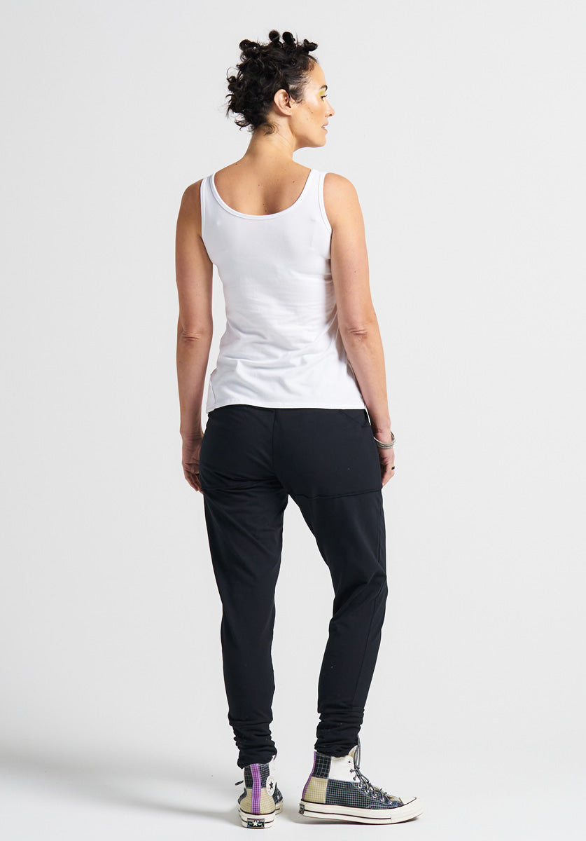 oganic singlets Australia, white cotton top