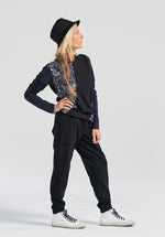 cotton clothing Australia, black unisex trackpants