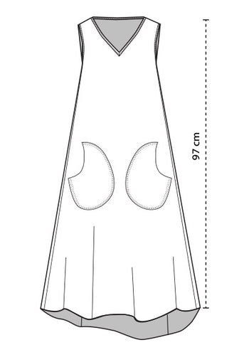 Rose dress blackberry organic cotton printed