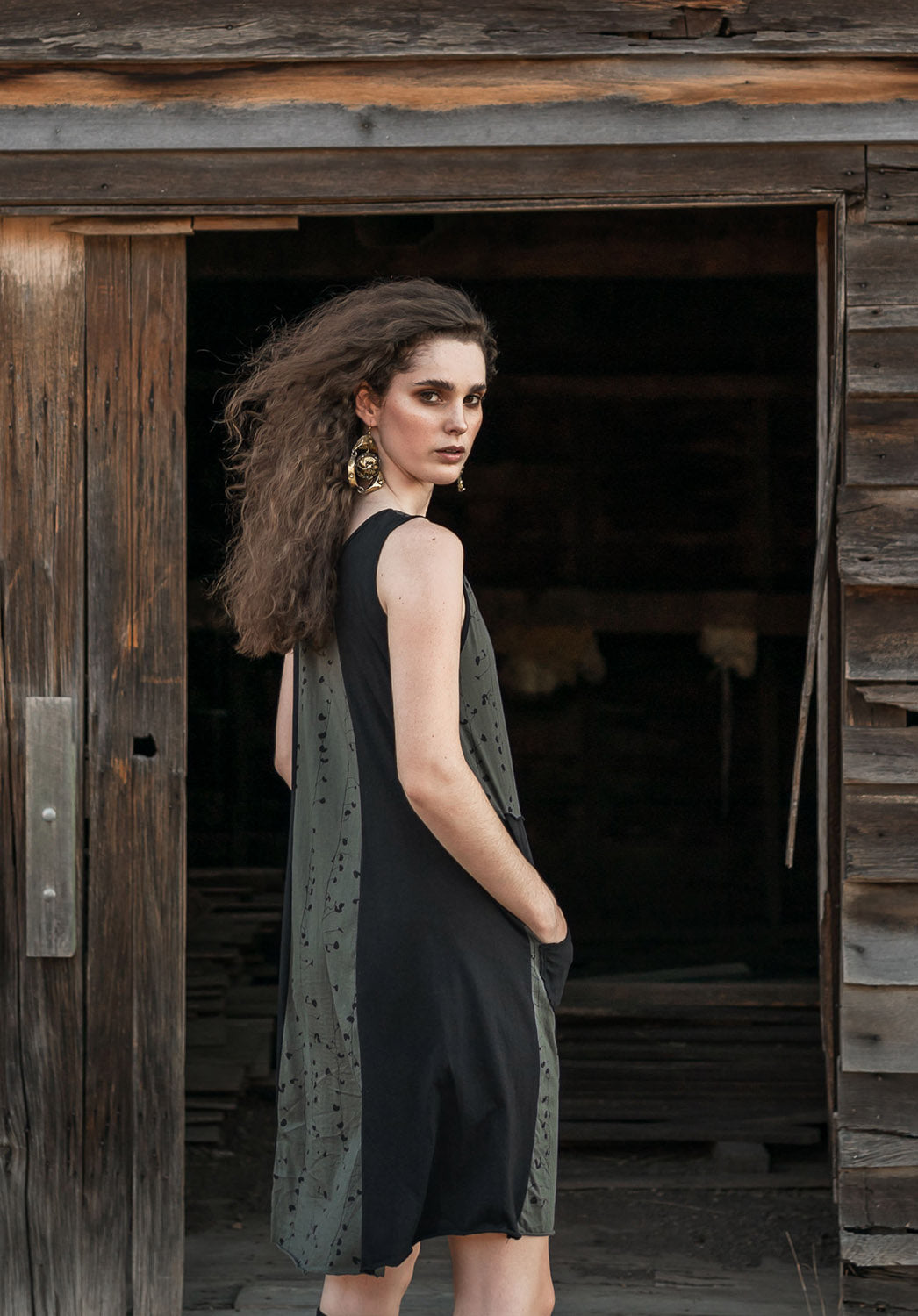 Rose dress dill print | Ethically Made Organic Cotton Dresses Rose dress dill print | Ethically Made Organic Cotton Dresses