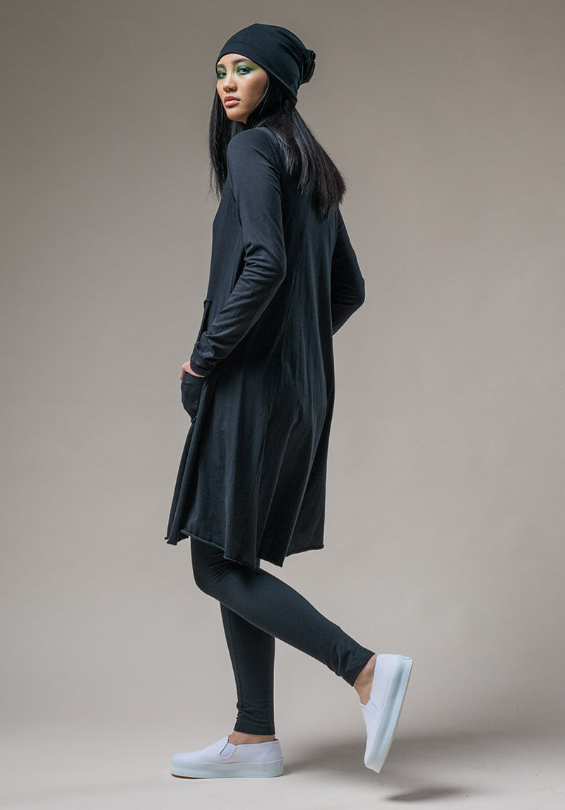 Lara long leggings black organic cotton