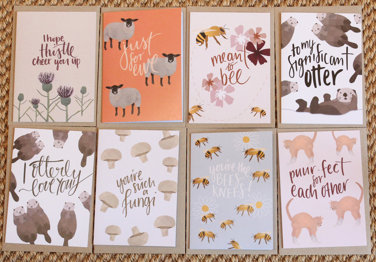 recycled cards, anniversary card Australia