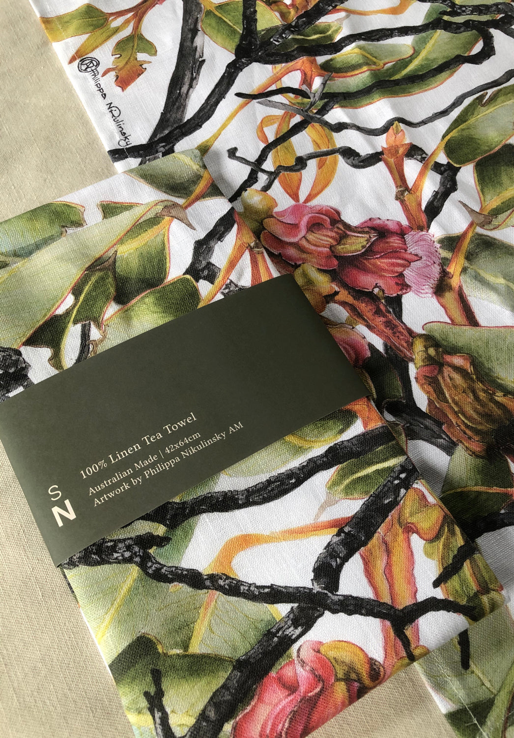 Sweedman's Mallee - Linen Tea Towel