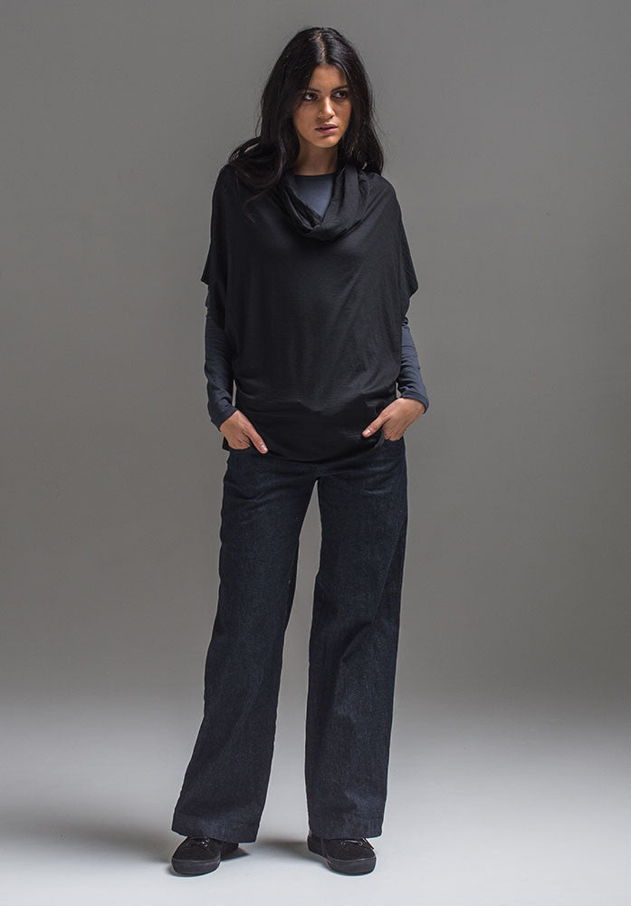 black merino top, women's fashion online clothing