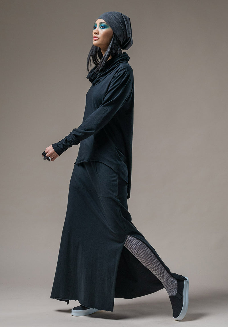 women's cotton clothing Australia, casual black skirt Australian made