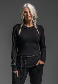 Subtle top black bamboo