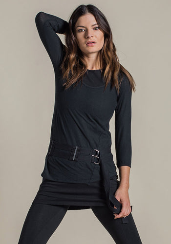 black cotton top, 3/4 sleeve top Australia