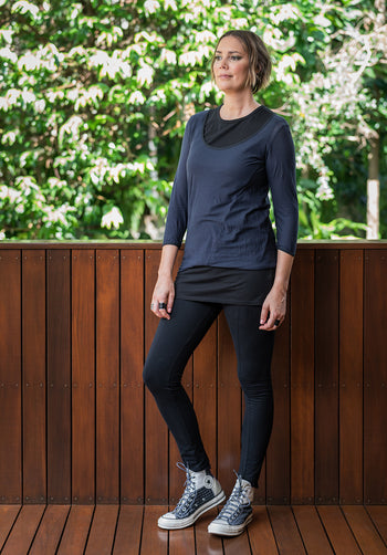 Swivel top indigo superfine cotton