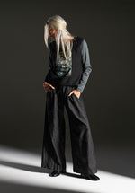 black cotton denim pants, womens workwear Australian made