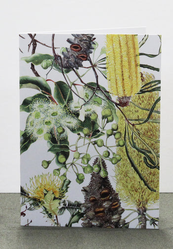 recycled greeting cards australian made, botanical card