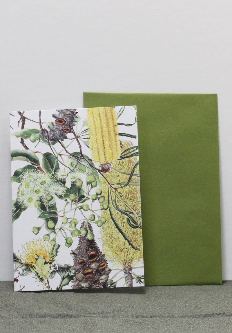 australian made cards, australian flora, printed art card australia