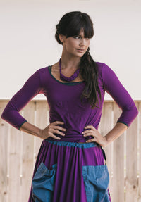 3/4 sleeve top, cotton clothing made in Australia