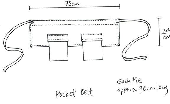 Pocket Belt white cotton