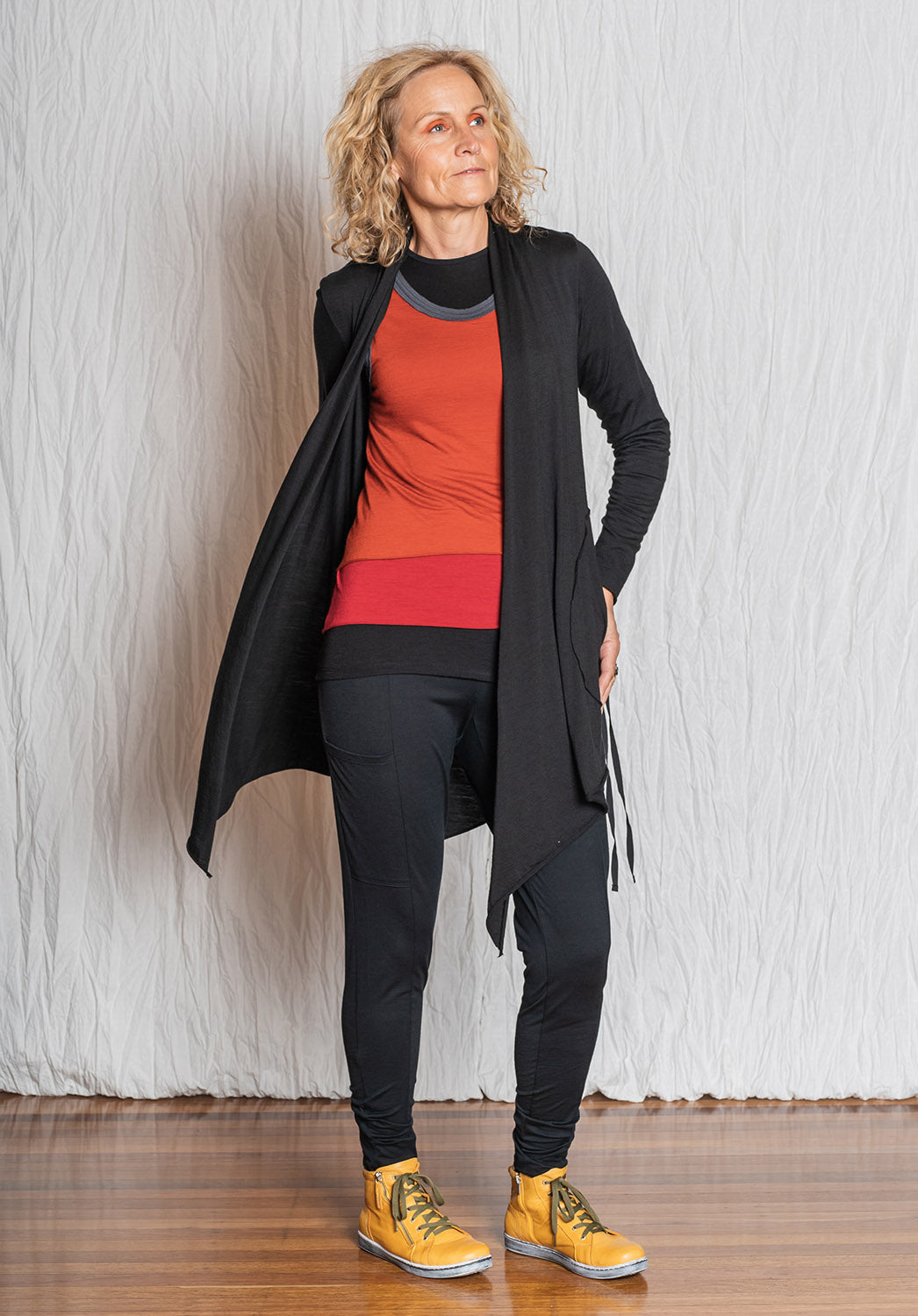 black wool clothing Australia, merino pants, ethical loungewear