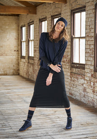 navy bamboo socks eco-friendly
