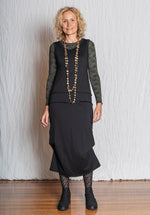 merino clothes Australia, woolen clothing online, black skirt Australian made